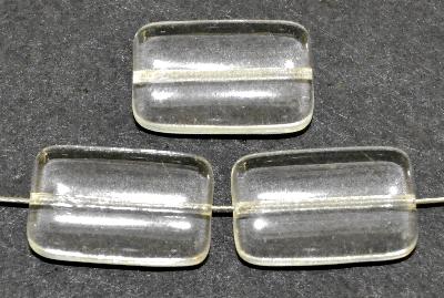 Glasperlen Rechtecke,
 hergestellt in Gablonz Tschechien, 
 kristall