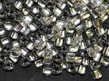 2-cut-Beads kristall mit Silbereinzug Dreieckform