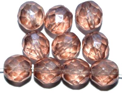 facettierte Glasperlen mit Wachsüberzug  french violett