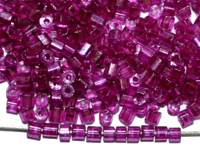 2-cut Beads / hergestellt von Preciosa Ornella Tschechien, violett transp., 
 