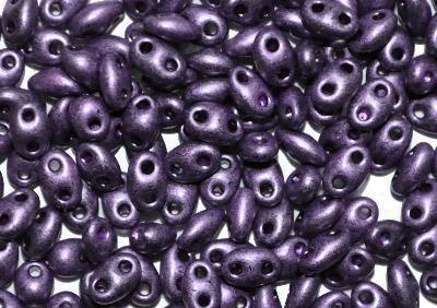 Twin Beads von Ornella Preciosa Tschechien metallic violett finish matt