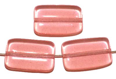 Glasperlen Rechtecke,
 hergestellt in Gablonz Tschechien, 
 rosa