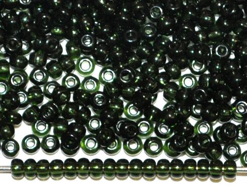 Rocailles von Ornella Preciosa Tschechien, dunkelgrün transparent