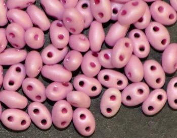 Twin Beads von Ornella Preciosa Tschechien rosa matt