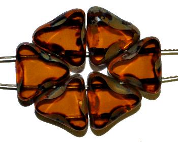 2 Loch Glasperlen / Table Cut Beads
 topas mit picasso finish
 Sie brauchen für dieses Ornament 6 Perlen, es ist beliebig erweiterbar,
 hergestellt in Gablonz / Tschechien