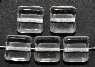 Glasperlen
 Quadrate kristall,
 hergestellt in Gablonz / Tschechien,
