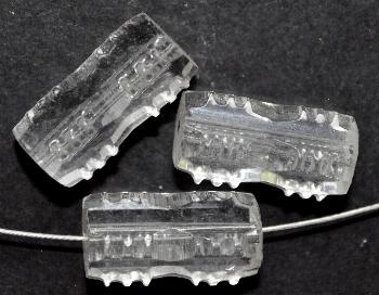 geschliffene Glasperlen, kristall, um 1920/30 in Gablonz/Böhmen hergestellt