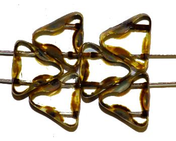 2 Loch Glasperlen / Table Cut Beads
 kristall mit picasso finish
 Sie brauchen für dieses Ornament 6 Perlen, es ist beliebig erweiterbar,
 hergestellt in Gablonz / Tschechien