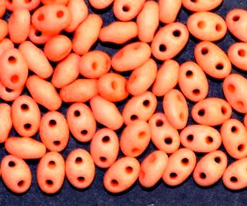 Twin Beads von Ornella Preciosa Tschechien neon orange matt