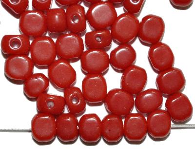 Glasperlen / Trade Beads,
 rot opak,
 in den 1930/40 Jahren in Gablonz/Böhmen hergestellt, (Prosserbeads) 