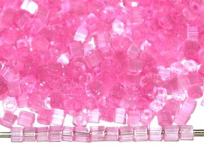 Schnittperlen 2cut Beads von Ornella Preciosa, Satinglas pink