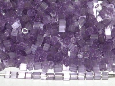 Schnittperlen 2cut Beads von Ornella Preciosa, Satinglas french violett