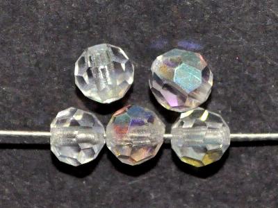 mc-Schliff Glasperlen, um 1960 in Gablonz hergestellt,  kristall mit AB