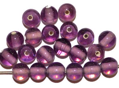 Wickelglasperlen, violett transp., in den 1930/1940 Jahren in Gablonz/Böhmen von Hand gefertigt