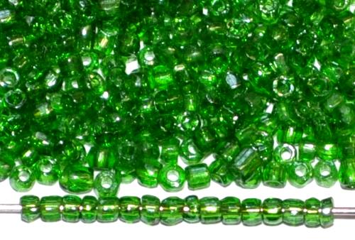 3-Cutbeads von Ornella Preciosa Tschechien
 grün transp. mit lüster
