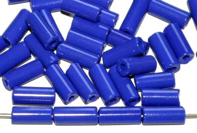 tube beads von Ornella Preciosa Tschechien, dunkelblau opak