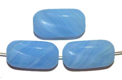 Glasperlen, 
 Alabasterglas hellblau marmoriert, hergestellt in Gablonz / Tschechien