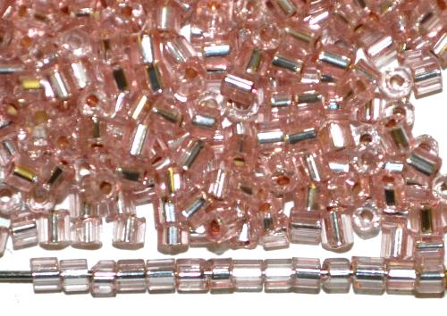 2-cut-Beads von Ornella Preciosa Tschechien
 smokyrose transp. mit Silbereinzug
