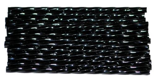Glasperlen / Stiftperlen getwistet
 von Preciosa Tschechien hergestellt,
 schwarz opak