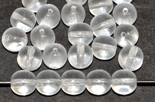Glasperlen rund   kristall, hergestellt in Gablonz / Tschechien