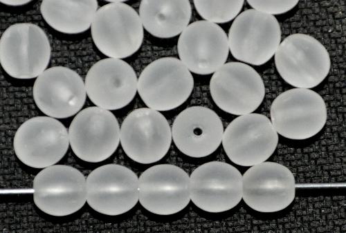 Glasperlen rund ktistall mattiert, hergestellt in Gablonz / Tschechien