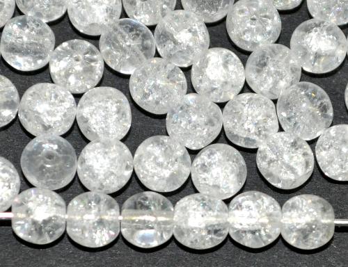 Glasperlen rund  crash beads kristall,  hergestellt in Gablonz / Tschechien