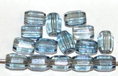 facettiertem Glasperlen,
 blue lüster,
 hergestellt in Gablonz / Tschechien