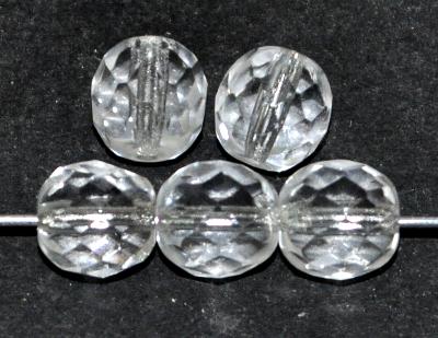 facettierte Glasperlen, kristall, hergestellt in Gablonz / Tschechien