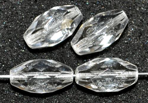 facettierte Glasperlen  Oliven kristall,  hergestellt in Gablonz / Tschechien