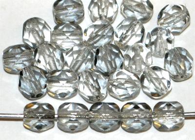 facettierte Glasperlen
 kristall hellgrau
 hergestellt in Gablonz / Tschechien