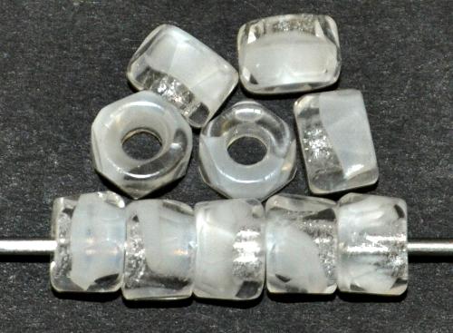 facettierte Glasperlen  kristall weiß,  hergestellt in Gablonz / Tschechien