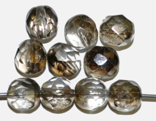 facettierte Glasperlen
 kristall mit metallic-antik-Veredelung