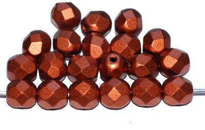 facettierte Glasperlen metallic matt, hergestellt in Gablonz / Tschechien