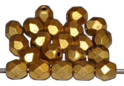 facettierte Glasperlen metallic matt, hergestellt in Gablonz / Tschechien