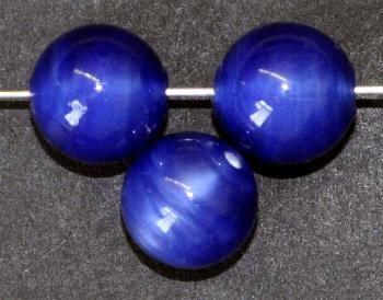 Wickelglasperlen, dunkelblau opak,
 in den 1930/1940 Jahren in Gablonz/Böhmen von Hand gefertigt