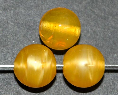 Wickelglasperlen, gelb Perlettglas, 
 in den 1930/1940 Jahren in Gablonz/Böhmen von Hand gefertigt