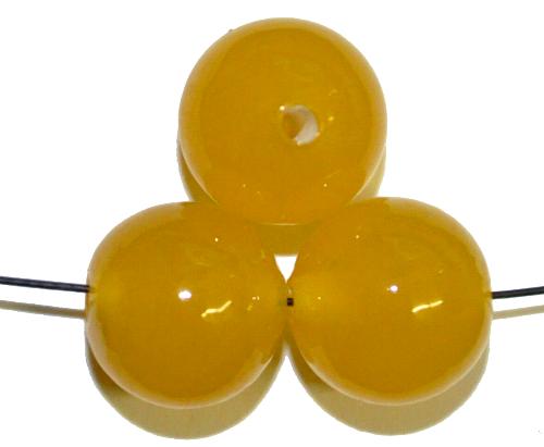 Wickelglasperlen, amber,  in den 1930/1940 Jahren in Gablonz/Böhmen von Hand gefertigt 