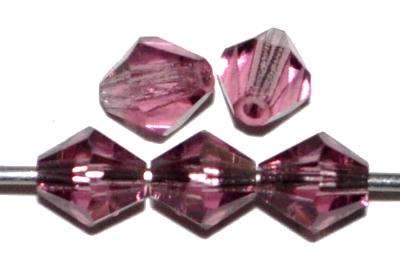 mc-Schliff Glasperlen bicon violett transp.
