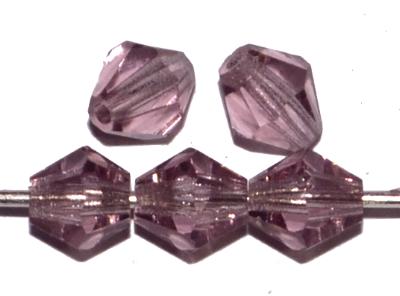 mc-Schliff Glasperlen light violett transp. bicon