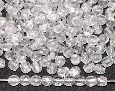 Glasperlen rund crash beads kristall, hergestellt in Gablonz / Tschechien B-Sortierung