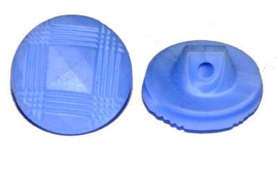 Glasknopf, handgefertigt In Gablonz / Tschechien in der Zeit zwischem 1950 bis 70 von der Firma Elegant hergestellt.