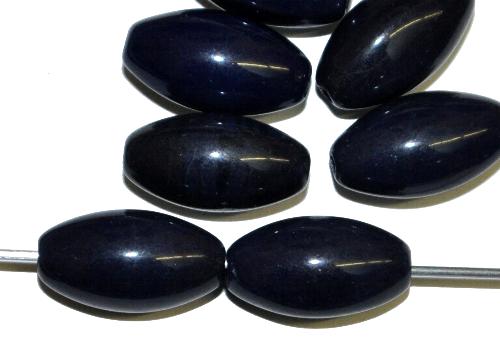 Glasperlen Olive 
 nachtblau opak, 
 hergestellt in Gablonz / Tschechien