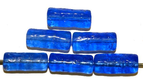 Glasperlen Stäbchen 
 blau transp.,
 hergestellt in Gablonz / Tschechien