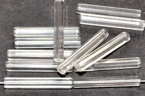 Glasperlen Stäbchen fünfkantig kristall, hergestellt in Gablonz / Tschechien