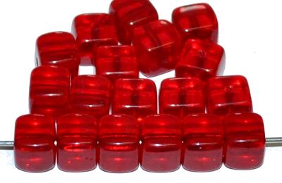 Glasperlen Würfel trot transp., hergestellt in Gablonz / Tschechien