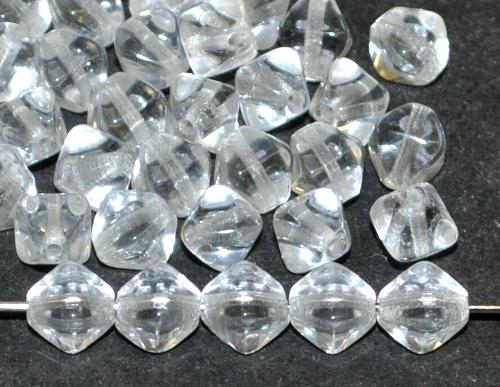 Glasperlen Doppelpyramide vierkantig kristall, hergestellt in Gablonz / Tschechien