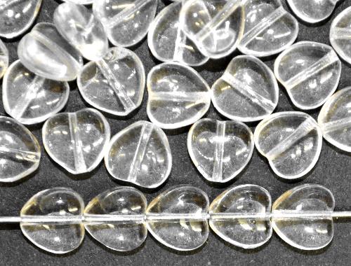 Glasperlen Herzen 
 kristall,
 hergestellt in Gablonz / Tschechien
