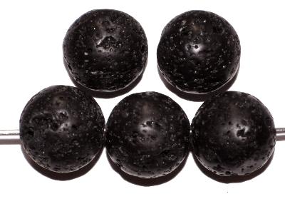 Steinperlen rund
 aus Black Lava
