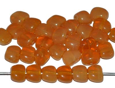 Glasperlen Nuggets, Opalglas beige, hergestellt in Gablonz / Tschechien