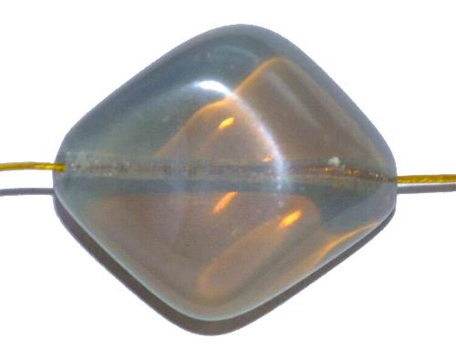 Glasperle Nugget 
 Opalglas silk, 
 hergestellt in Gablonz / Tschechien 